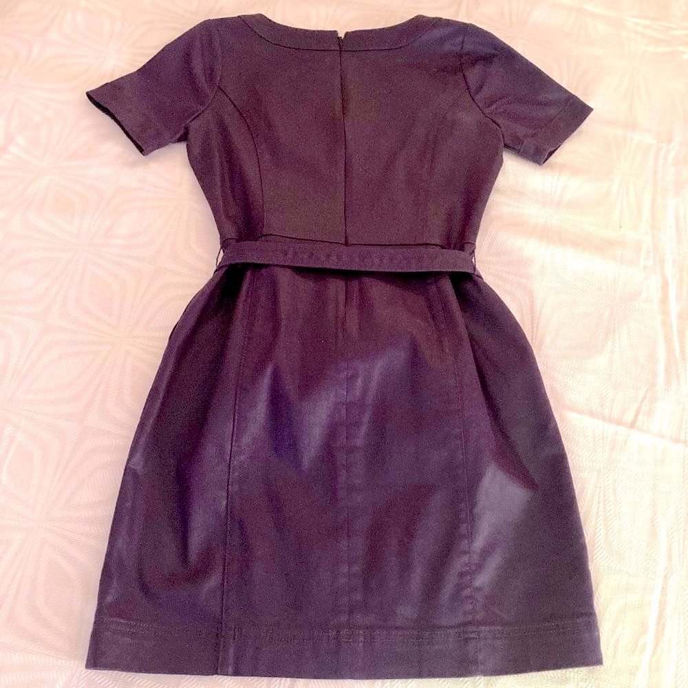 🔥HOST PICK🔥WHBM COATED PLUM V-NECK DRESS SIZE OP - Picture 3 of 7